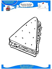 Çocuklar İçin Tost Boyama Sayfaları 